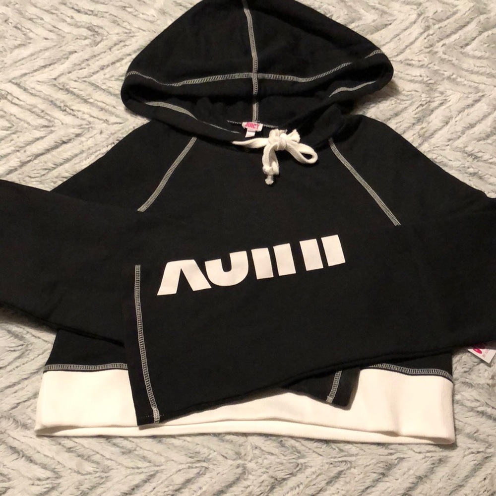 NWT // JUICY Trk Fleece Cropped Pullover